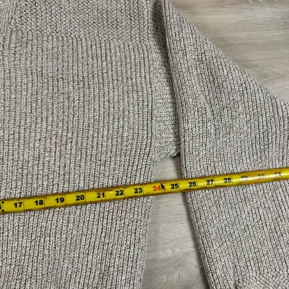 SOLD***Vintage 90s Eddie Bauer Henley Sweater Pullover Knit Ribbed Buttons - Picture 4 of 6